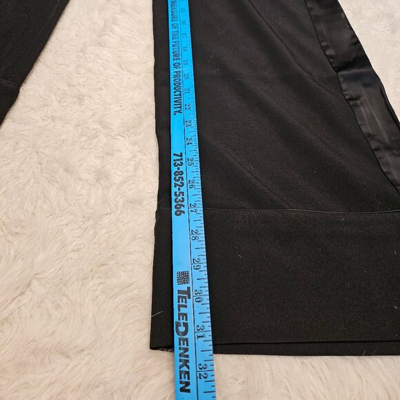 Worthington X Jason Bolden Women's Black Wide Legs Satin Trim Pants Size XS - Picture 5 of 10